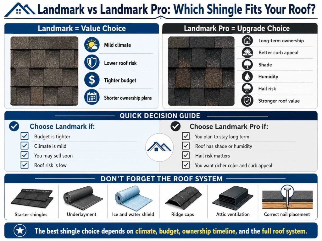 CertainTeed Landmark vs Landmark Pro - Which One Fits Your Budget, Climate, and Roof Risk
